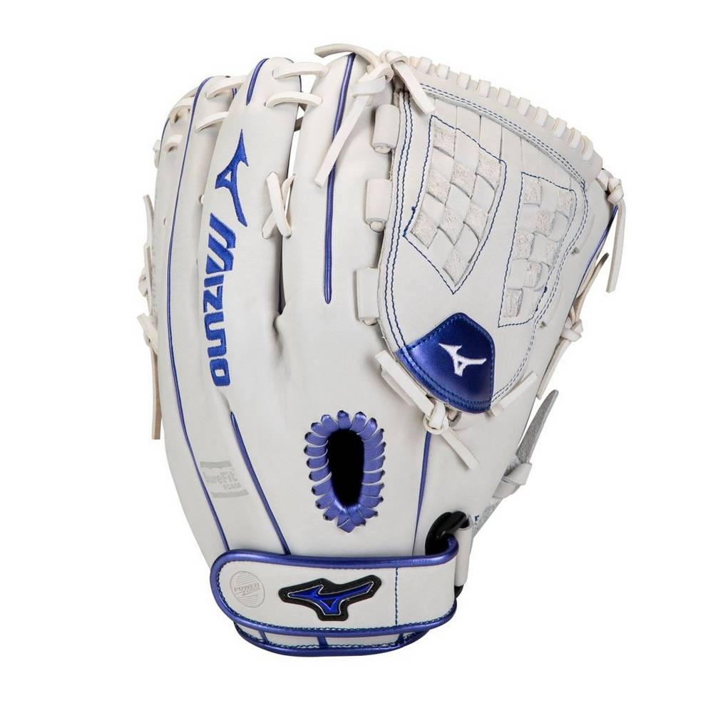 Luva Mizuno Softball MVP Prime SE Fastpitch 12.5" - Mulher - Branco/Azul Marinho - WAMIO0274